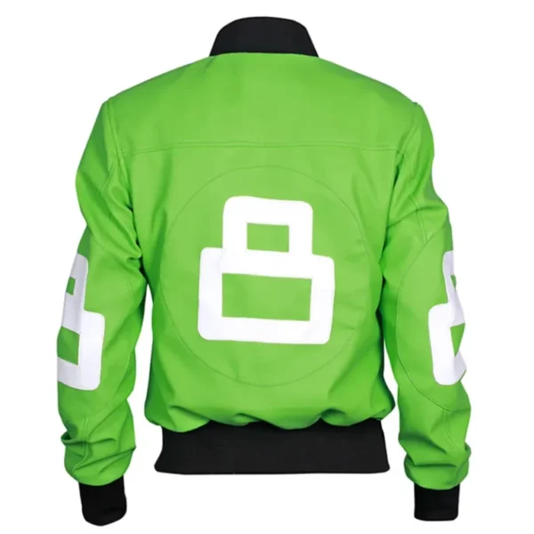 8 Ball Green Bomber Jacket - Image 3